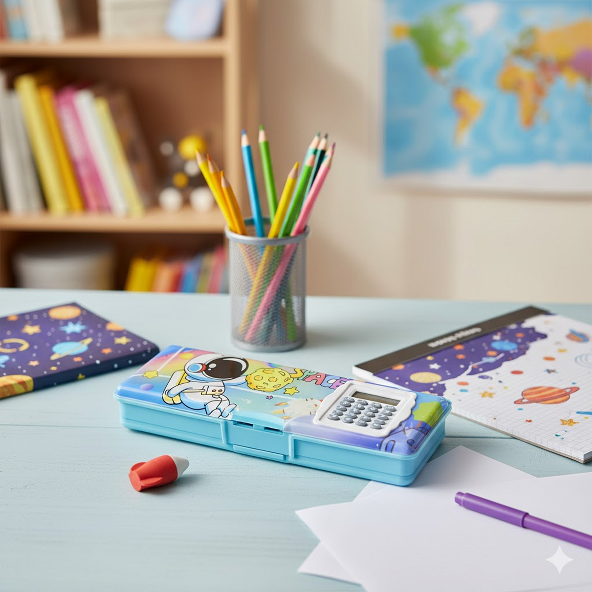 Geometry Box with Calculator – Magnetic Double-Sided – close-up