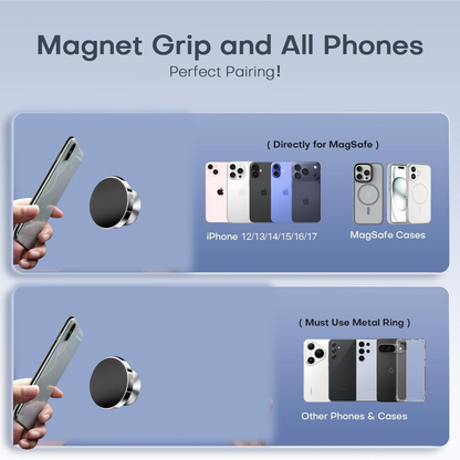 Magnetic Phone Holder Stand – 360° Rotating Secure Grip – detail view