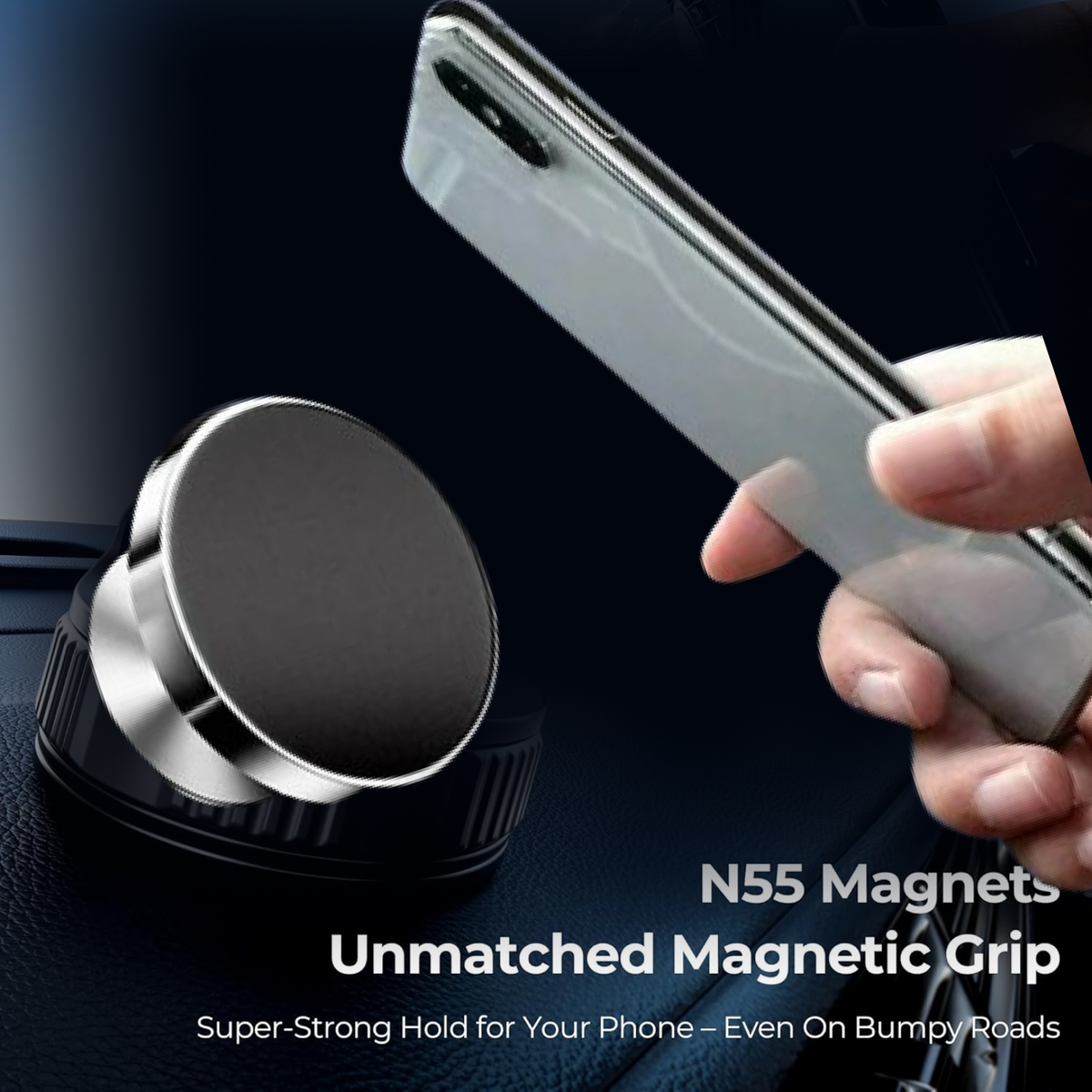 Magnetic Phone Holder Stand – 360° Rotating Secure Grip – view 6