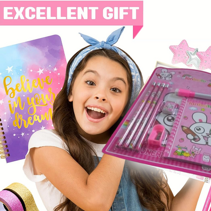 Kids' Stationery Kit – 8 pc School Supply set – side view