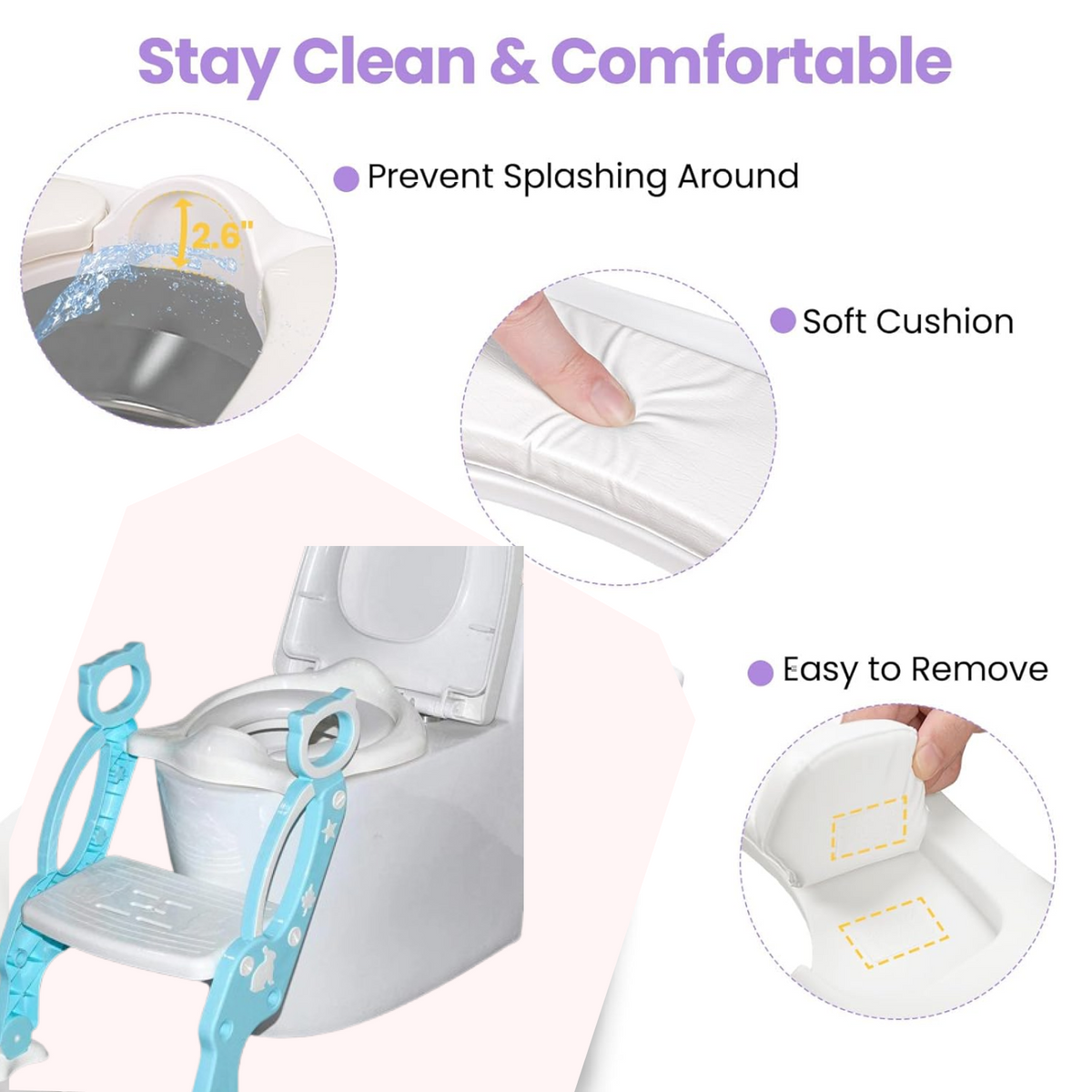 Potty Training Seat – Step Stool Ladder for Toddlers – alternate view