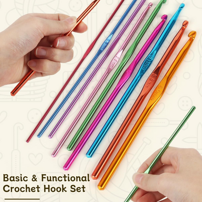 Crochet Hook set – Aluminium Multicolor (12 Pcs) – view 6