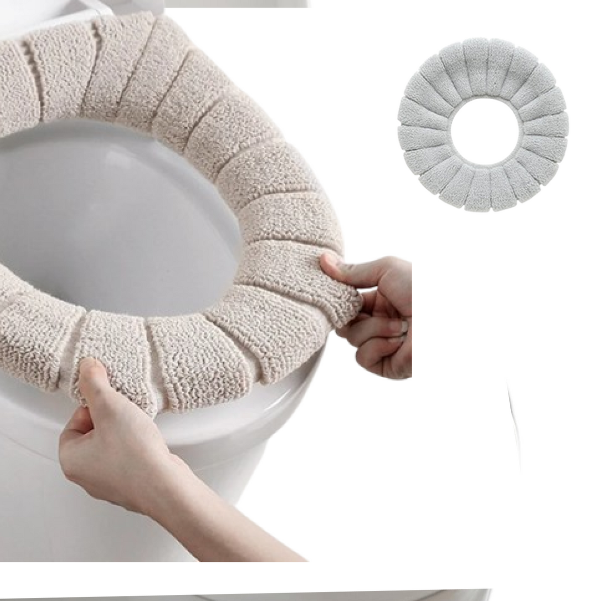 Toilet Seat Cover – Plush Washable for Warmth & Comfort – view 10
