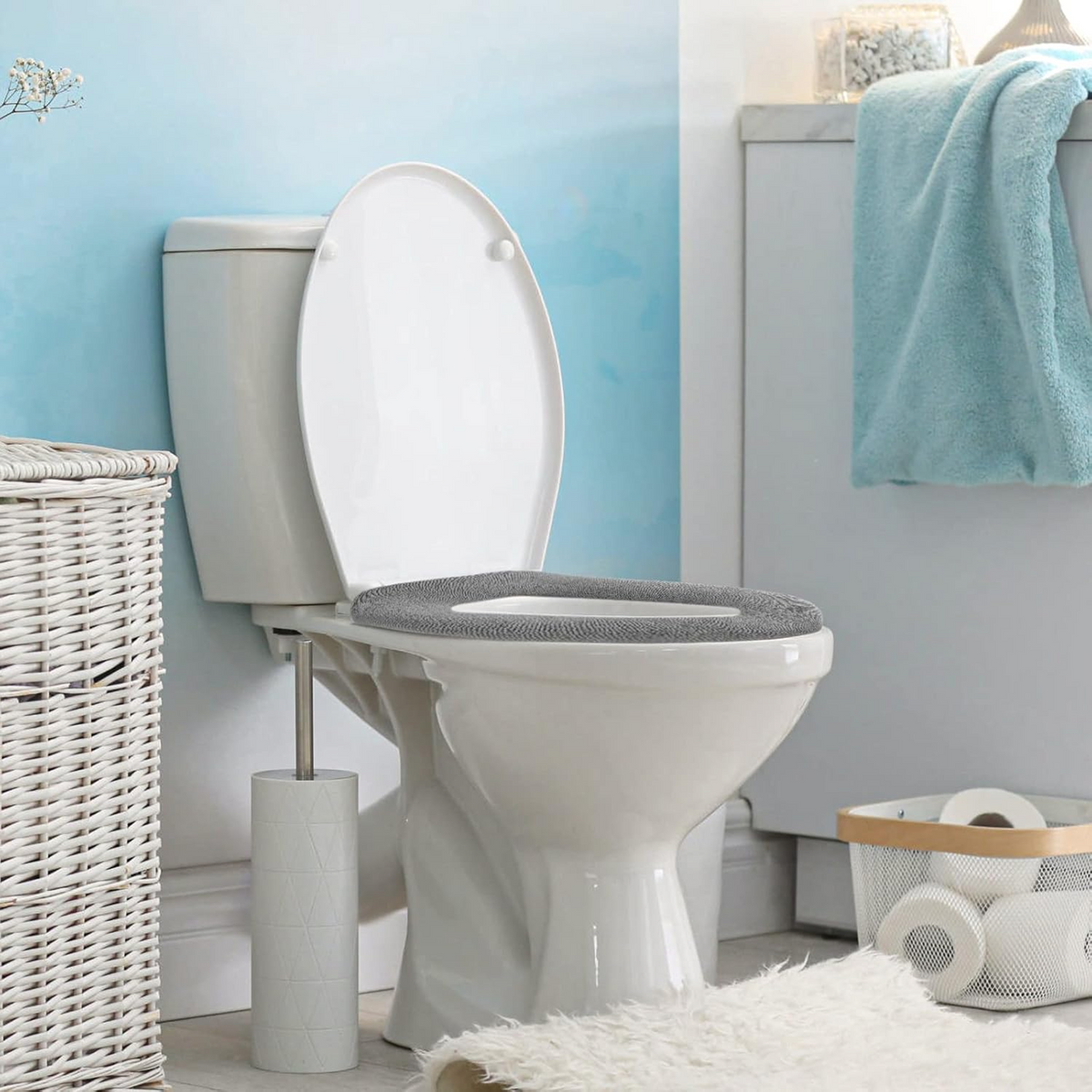 Toilet Seat Cover – Plush Washable for Warmth & Comfort – view 8
