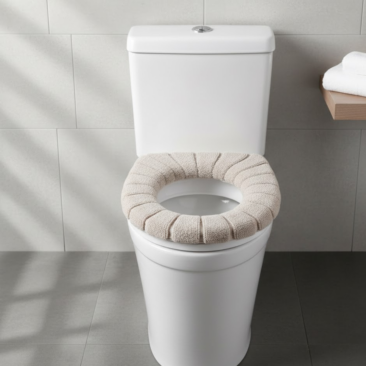 Toilet Seat Cover – Plush Washable for Warmth & Comfort