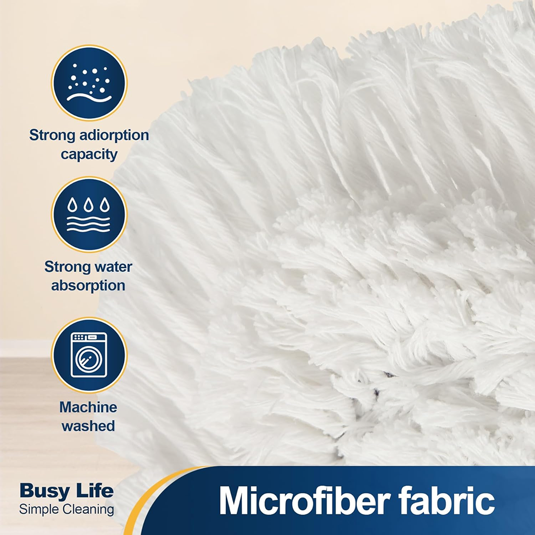 Flat Mop – 360° Rotating Head, Easy Squeeze – alternate view