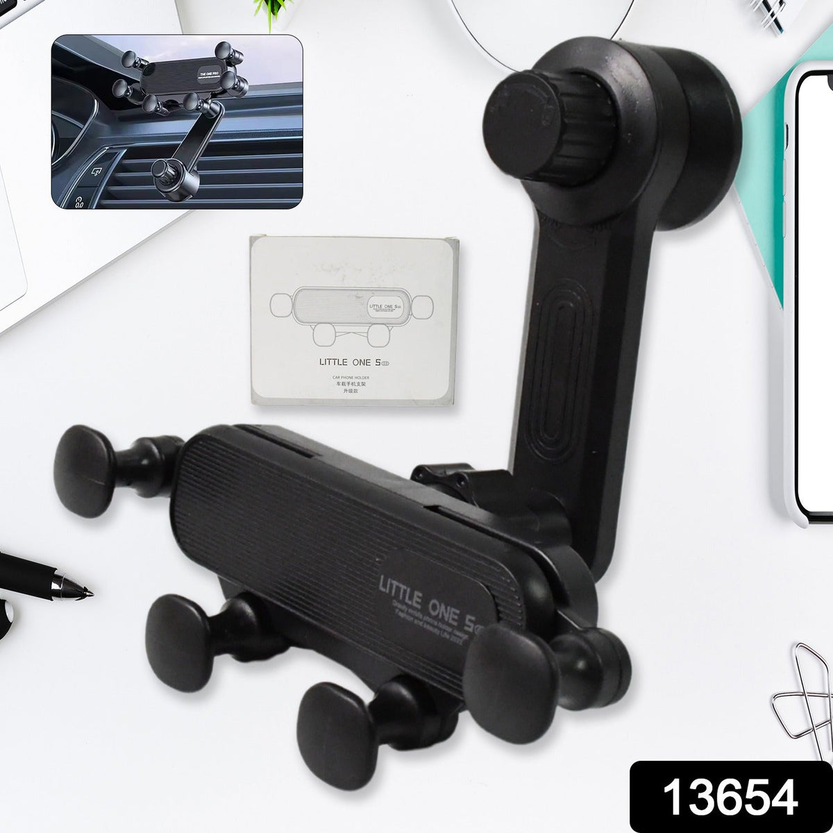 Car Phone Holder – 360° Adjustable Vent Mount for All Phones – side view