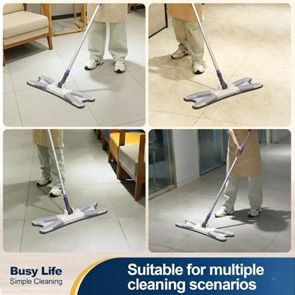 Flat Mop – 360° Rotating Head, Easy Squeeze – close-up