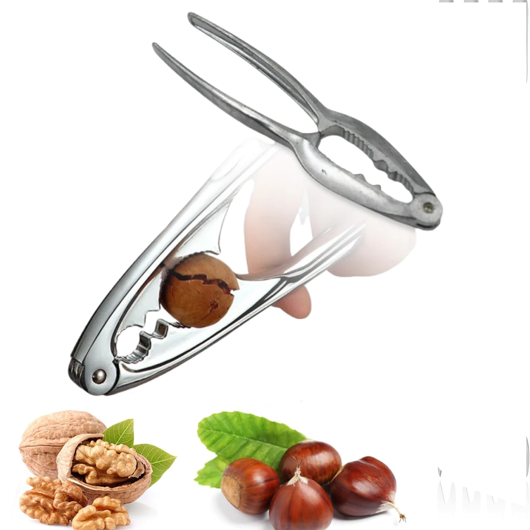Walnut Cracker – Durable Stainless Steel Nut Sheller – side view