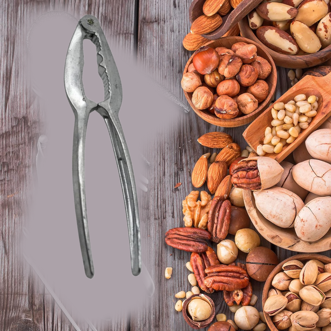 Walnut Cracker – Durable Stainless Steel Nut Sheller – close-up