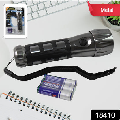 LED Hand Torch – Aluminium, Rubber Grip – side view