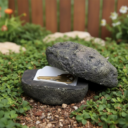 Fake Rock Key Hider – Discreet Outdoor Key Storage – view 10