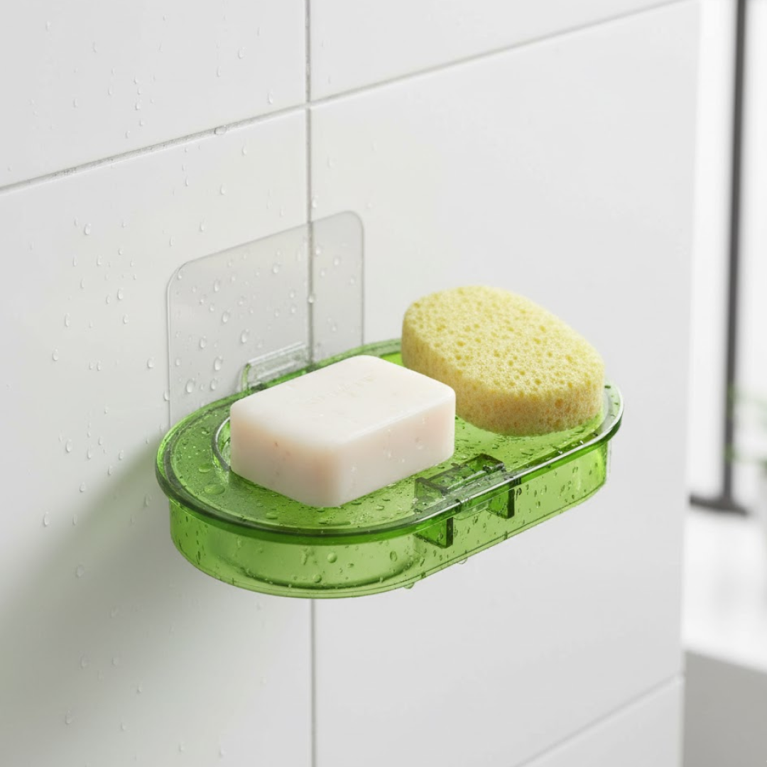 Plastic Soap Dish – Wall Mounted Self-Adhesive – alternate view