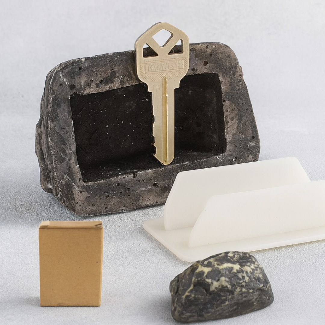Fake Rock Key Hider – Discreet Outdoor Key Storage – view 9