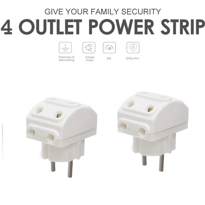 5-Way Multi-Plug Socket – 2-Pin Compact Power – side view