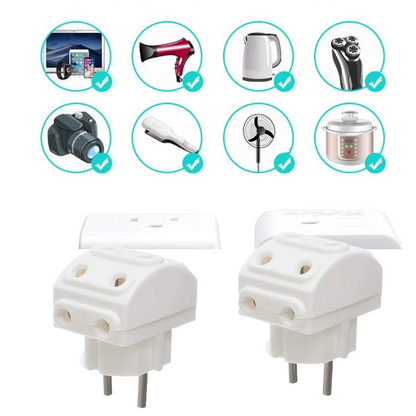 5-Way Multi-Plug Socket – 2-Pin Compact Power – close-up