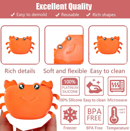 Crab Ice Mold – Fun Silicone Ice Cube Tray for Drinks – close-up