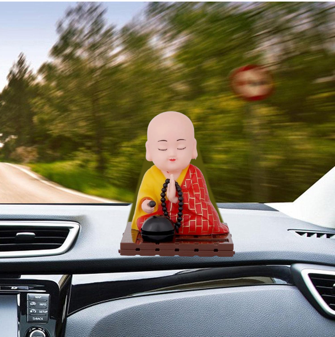 Solar Buddha Statue – Moving Head & Hand Decor