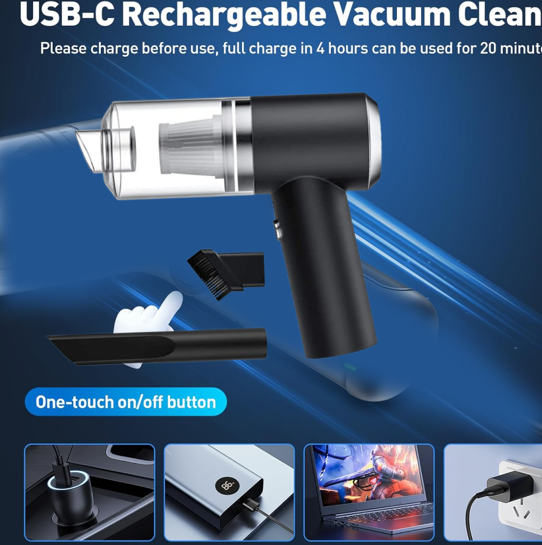 Wireless Handheld Vacuum Cleaner – 120W USB Rechargeable – alternate view