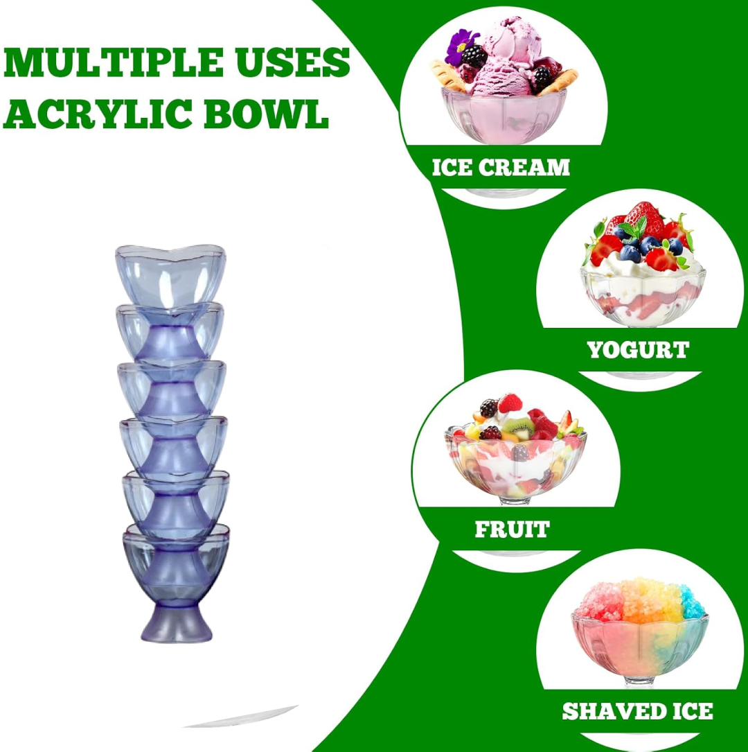 Reusable Ice Cream Bowl set for Scoops and Sundaes – alternate view