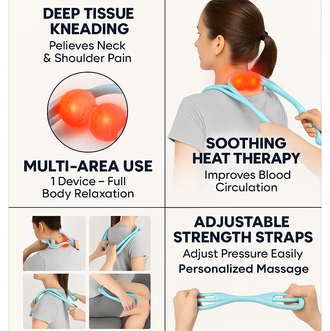 Portable Neck & Shoulder Massager – Pain Relief – detail view