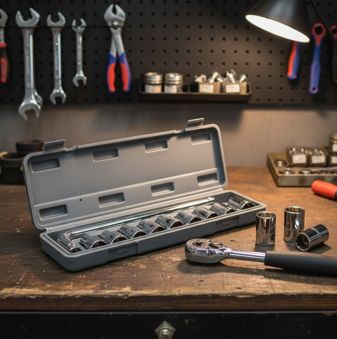 Socket Wrench set 10-Pc 3/8-inch Drive 6-Point – side view