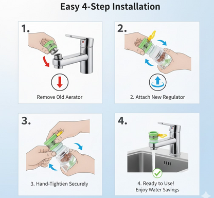 Water Saving Faucet – 360° Rotating Sprayer – detail view