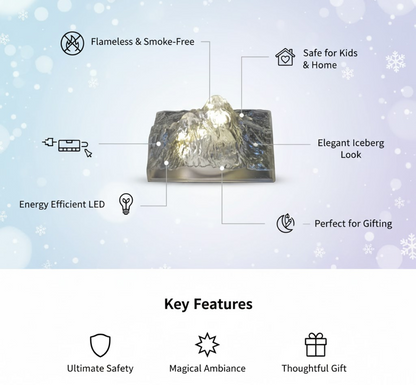 Iceberg Night Light – Flameless LED Decor for Home – view 7