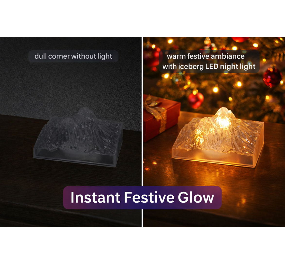 Iceberg Night Light – Flameless LED Decor for Home – view 6
