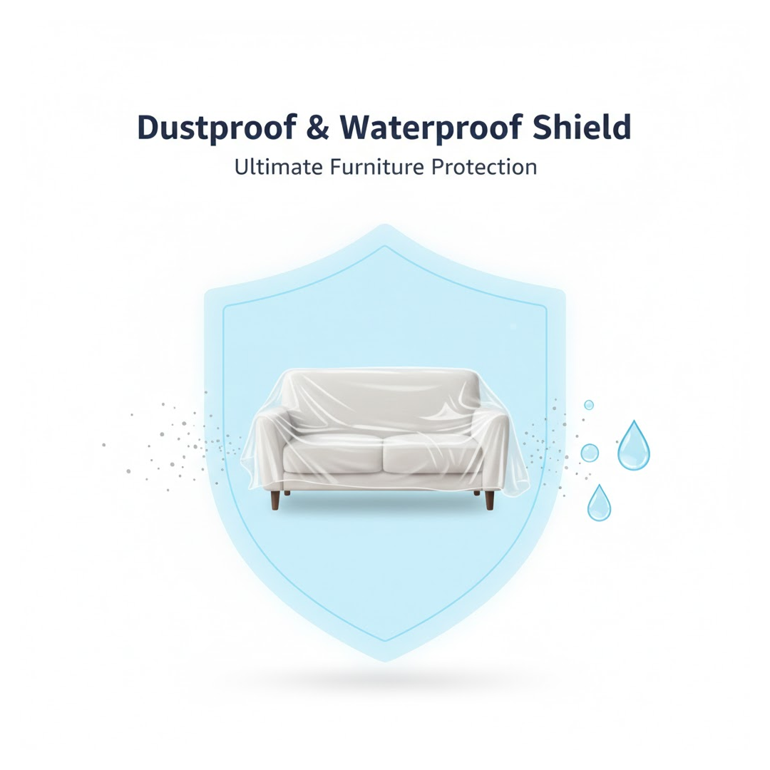 Disposable Furniture Cover – Thick Plastic Dust Proof – view 6