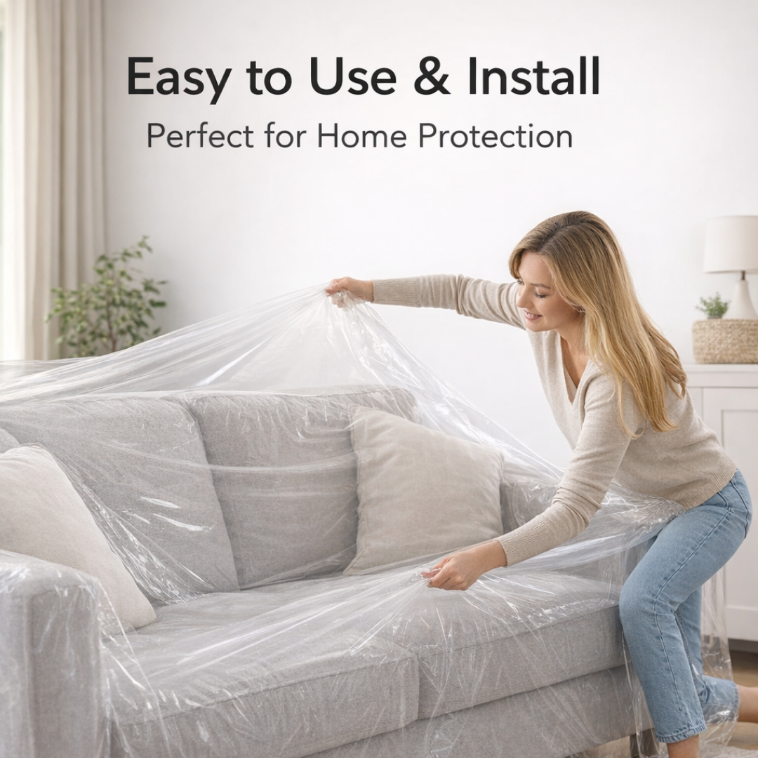 Disposable Furniture Cover – Thick Plastic Dust Proof