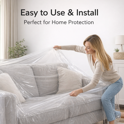 Disposable Furniture Cover – Thick Plastic Dust Proof