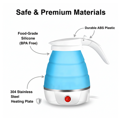 Foldable Electric Kettle – Portable 0.6L Travel Boiler – detail view