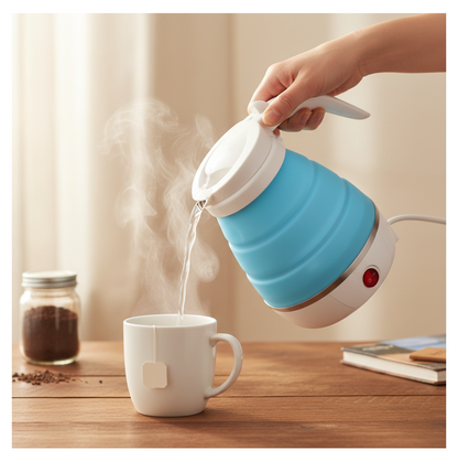 Foldable Electric Kettle – Portable 0.6L Travel Boiler – alternate view