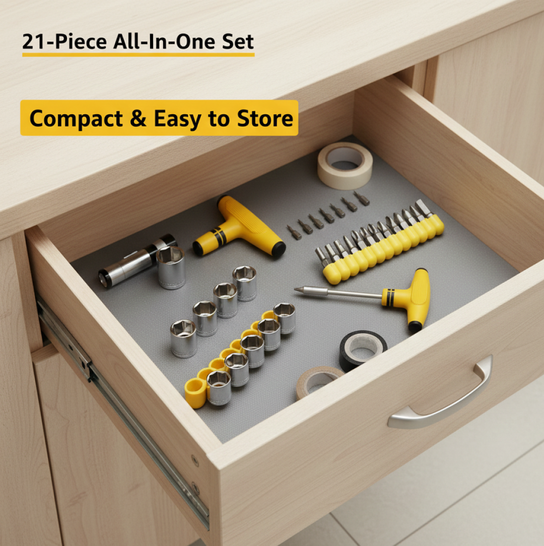 Ratchet Socket set – 21-Piece T-Shape Tools – alternate view