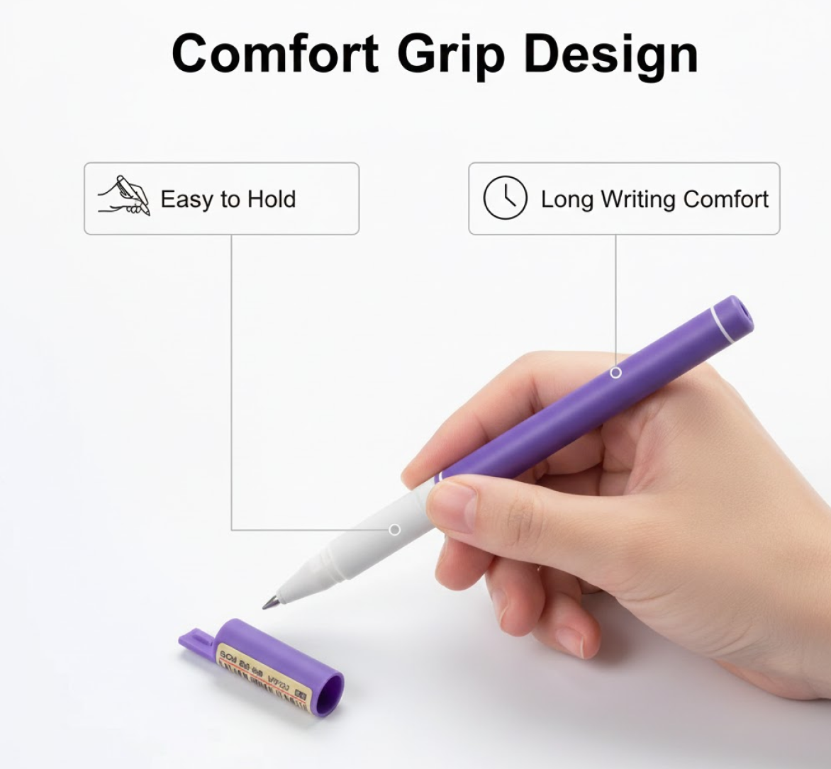 Black Gel Pen 0.5mm Fine Tip – Smooth Precise Writing – view 6