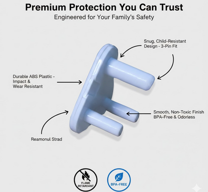 Baby Safety Socket Cover – Large 15Amp Outlet Protector – view 7