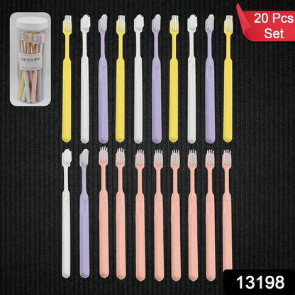 Soft Plastic Toothbrush set – 20 pcs with Travel Box – side view