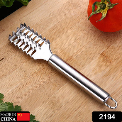 Fish Scale Remover – Sawtooth Stainless Steel Scraper – side view
