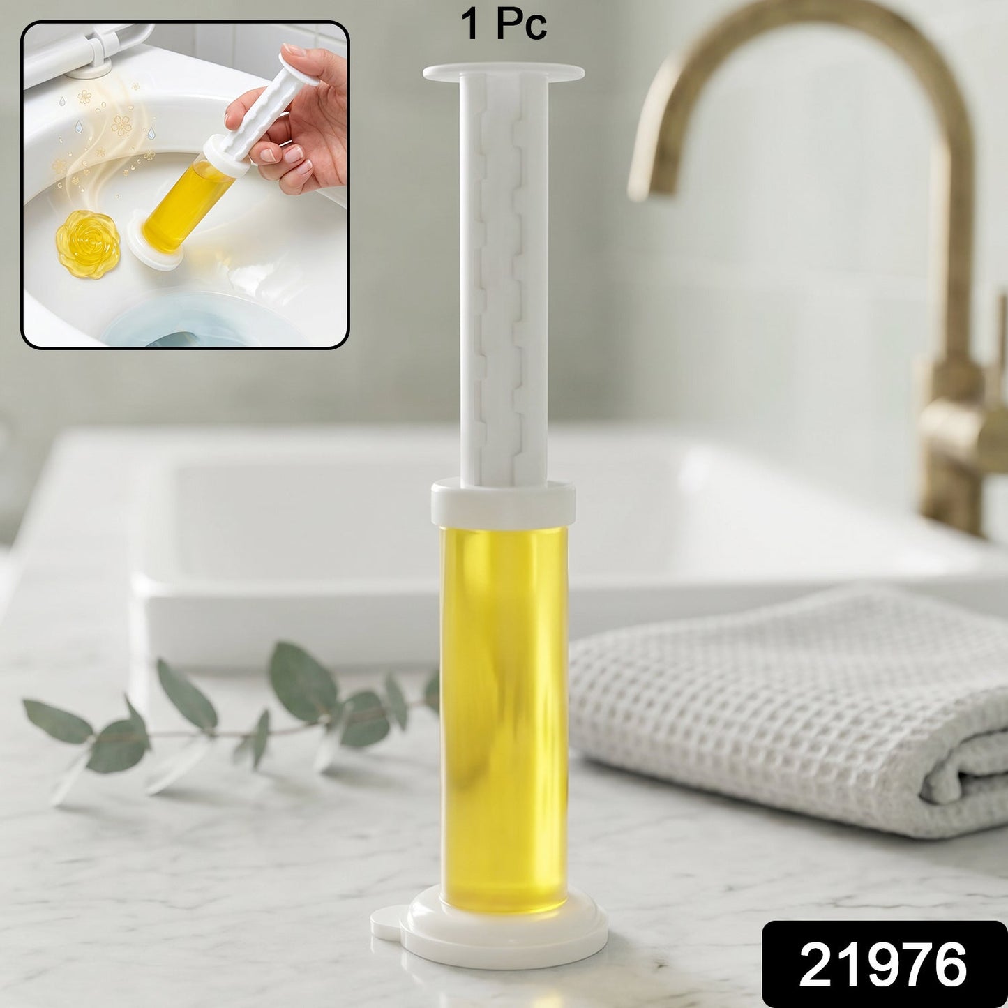 Toilet bowl cleaning gel pack with instructions for easy application