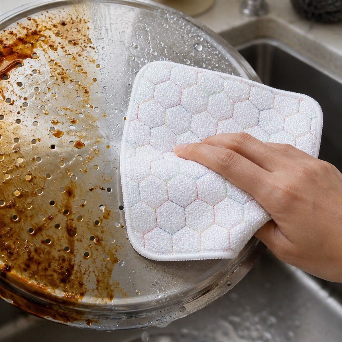 Dish Washing Scrub Pad – Tough, Durable – view 7