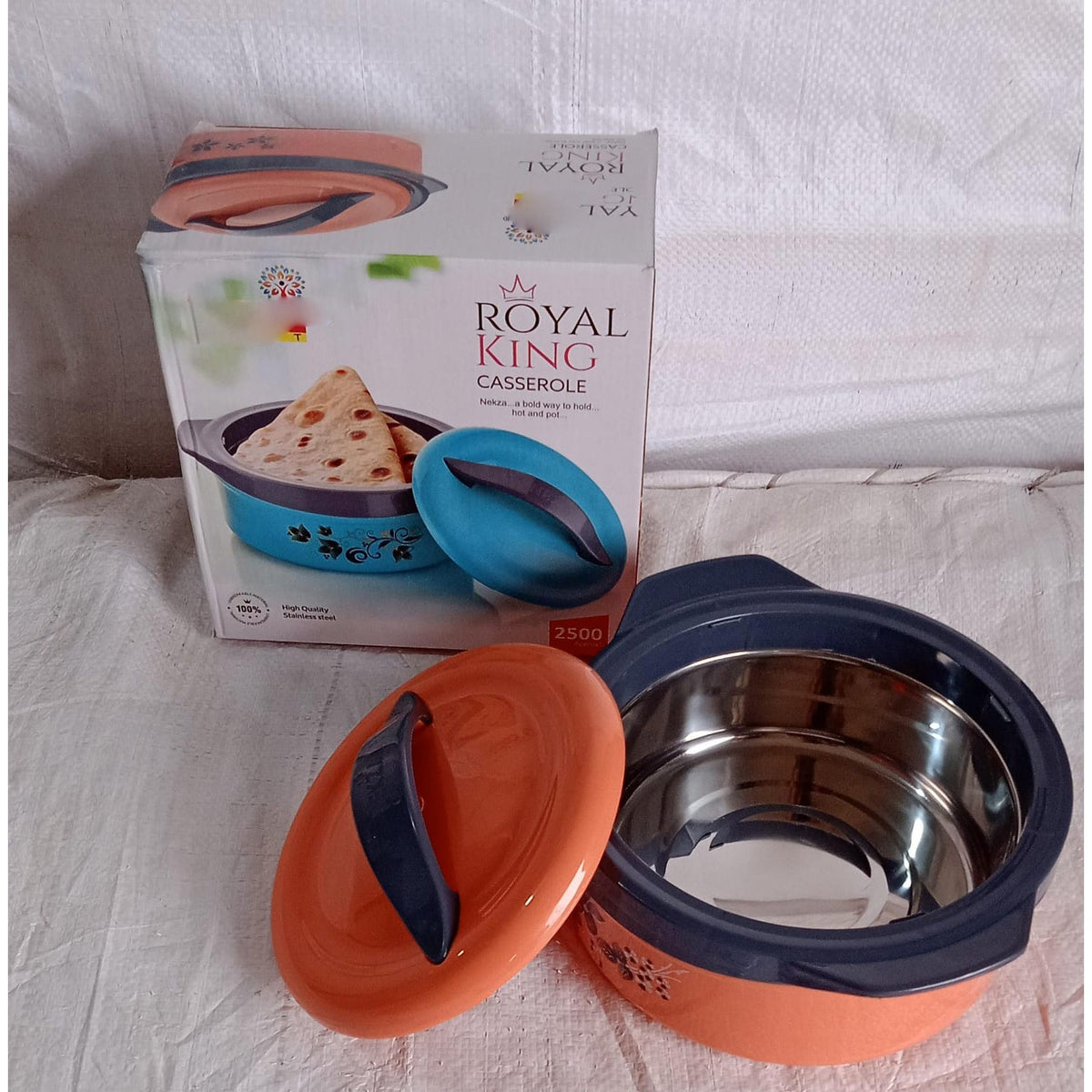 Insulated Casserole Box – Floral Steel Hot Pot 2500ml – view 7