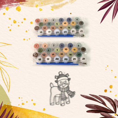 Paint by Number Kits – Adult DIY Art set with Brushes – detail view