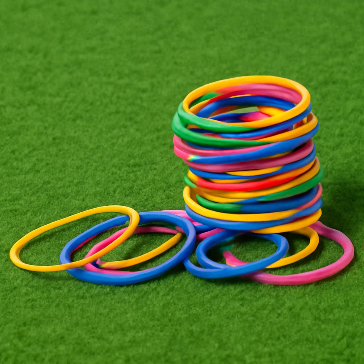 Multicolor Elastic Rubber Bands – Flexible & Reusable – side view