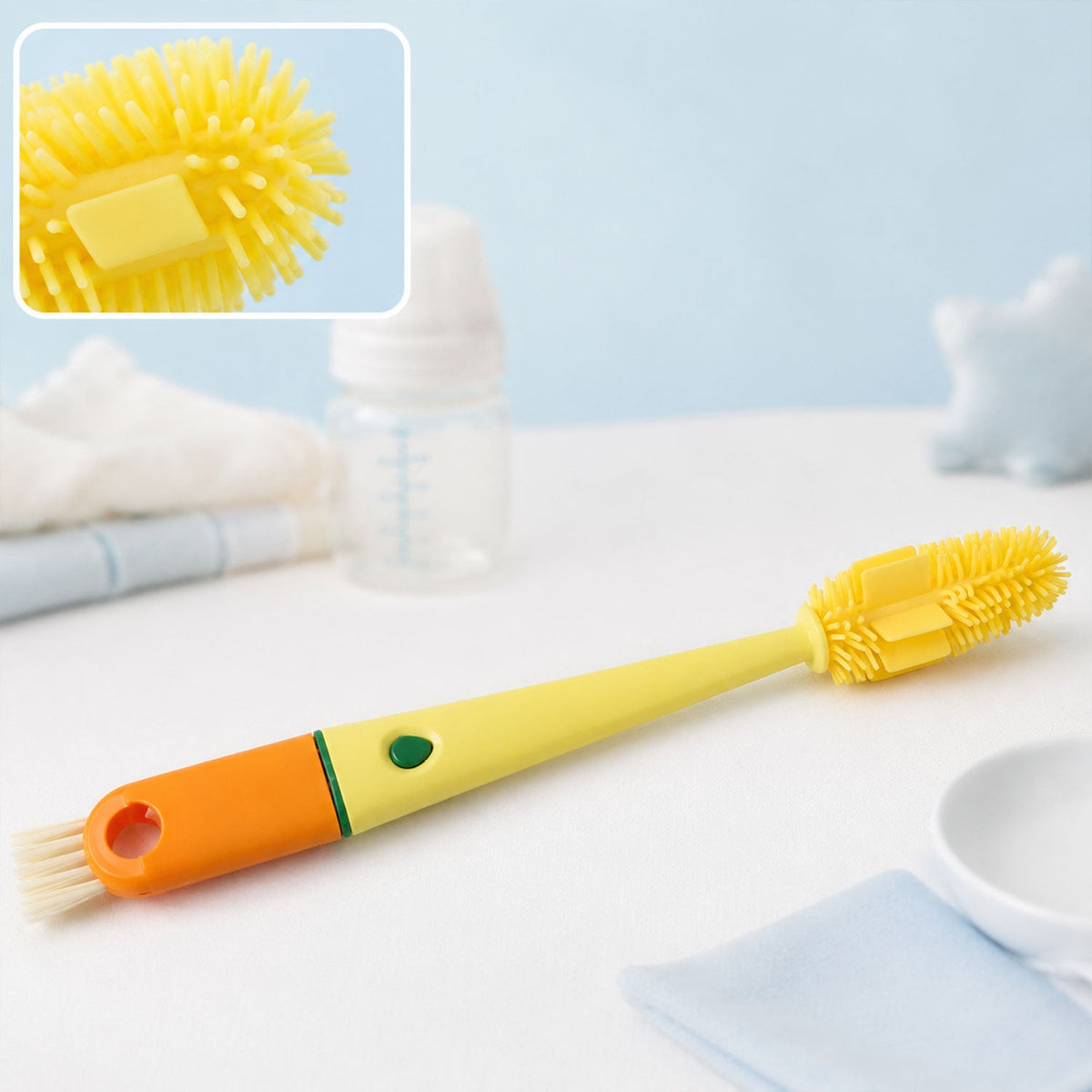 4 in 1 Silicone Bottle Cleaning Brush – Hygienic & Reusable – close-up