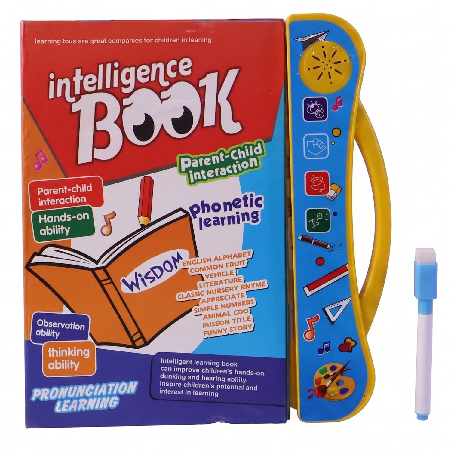 Kids sound book on white background educational toy