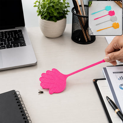 Colourful Long Handle Plastic Fly Swatter for Home Kitchen