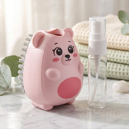 2 in 1 Plastic Soap Dispenser Cleaning Brush – detail view