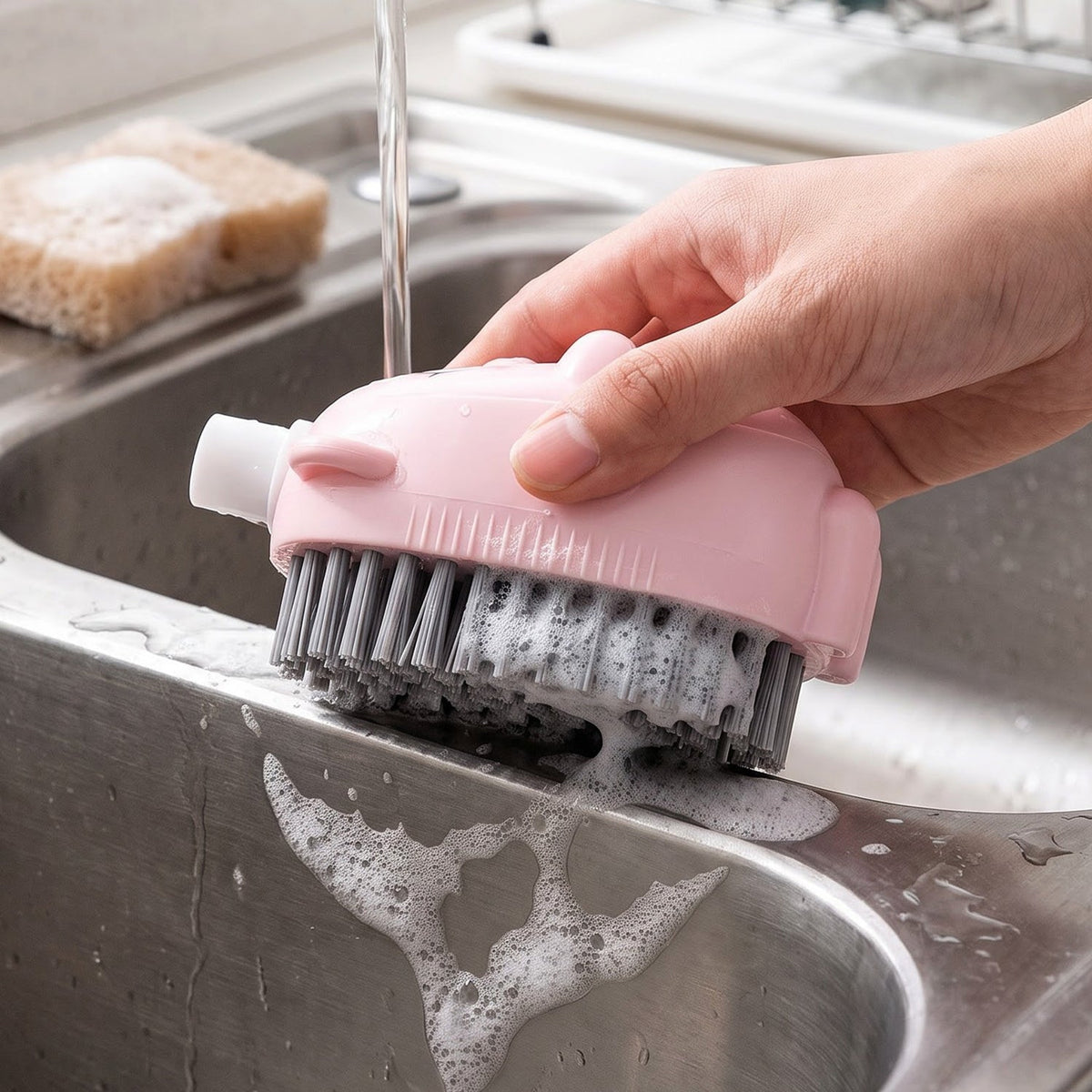 2 in 1 Plastic Soap Dispenser Cleaning Brush – view 7