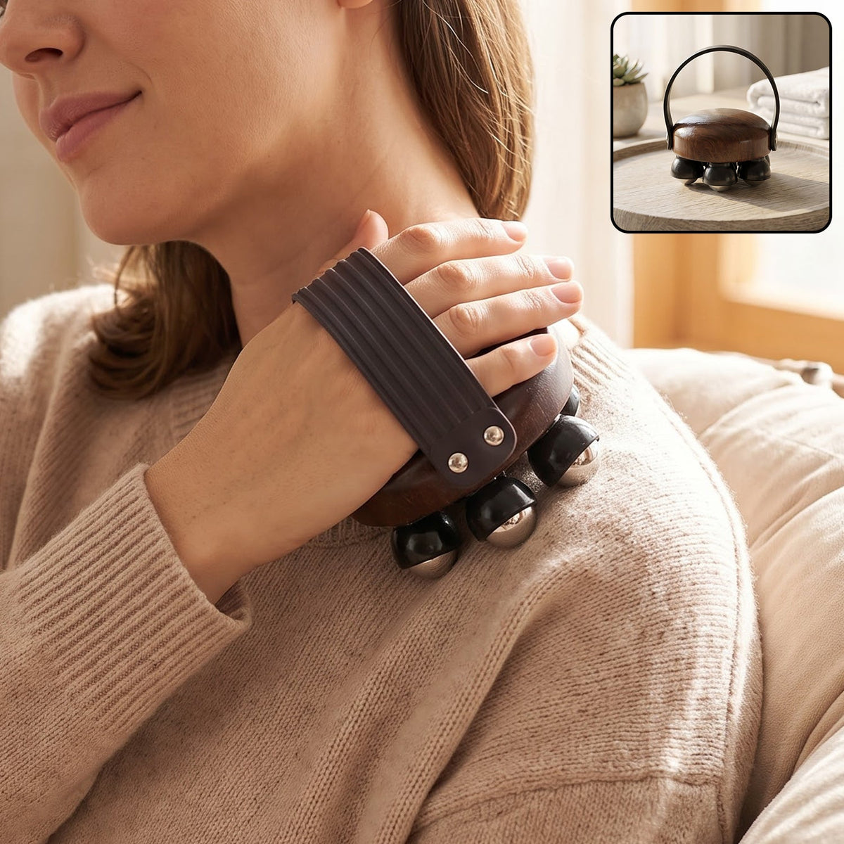Plastic Roller Body Massager with Hand Strap